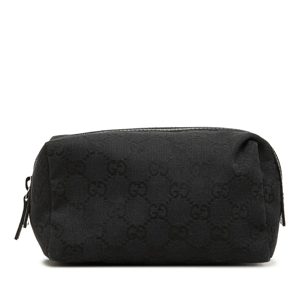 Gucci GG Canvas Cosmetic Pouch Black Very good - Front View