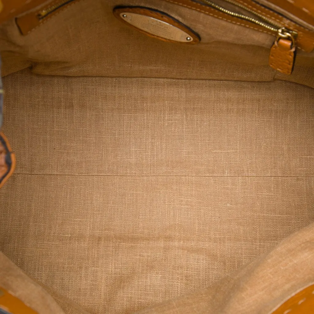 Fendi Large Leather Selleria Villa Borghese Tote Brown Leather Very good - Model View