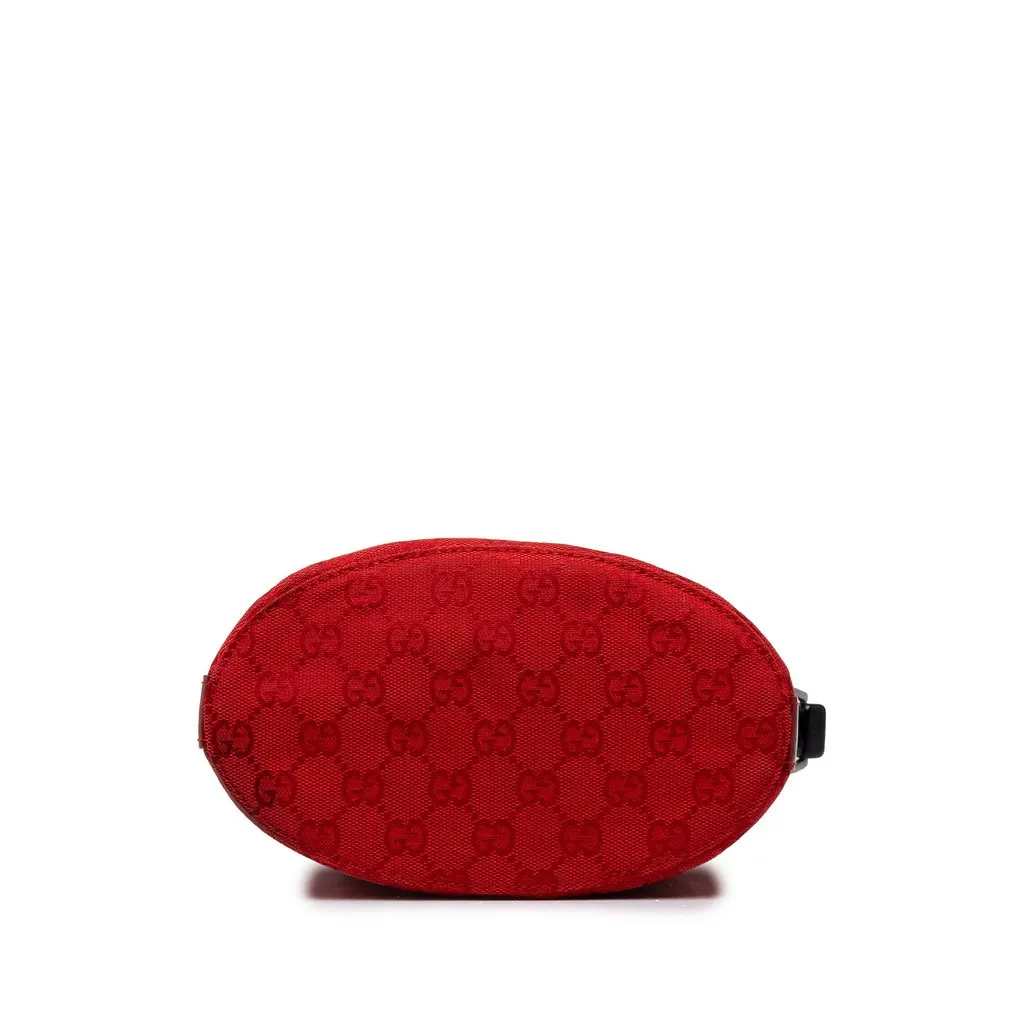 Gucci GG Canvas Top Handle Bucket Bag Red Canvas Very good - Inside View