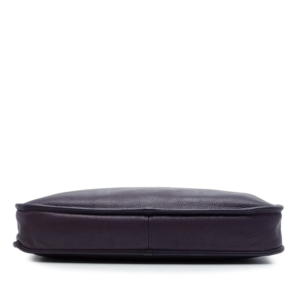 Loewe Leather Anagram Toledo Briefcase Purple Leather Good - Inside View
