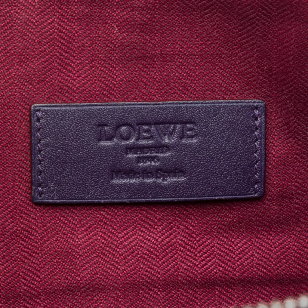 Loewe Leather Anagram Toledo Briefcase Purple Leather Good - Box View