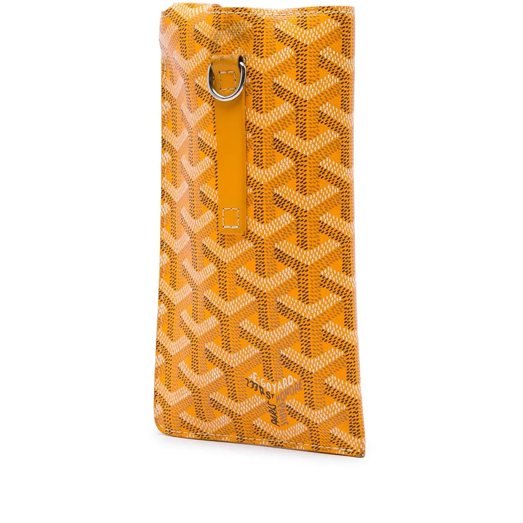 Goyard Goyardine Montmartre GM Glasses Case Yellow Canvas Good - Back View