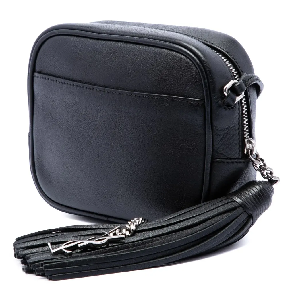 Saint Laurent Mini Embroidered Nappa Love Blogger Camera Bag Black Leather Good - Back View