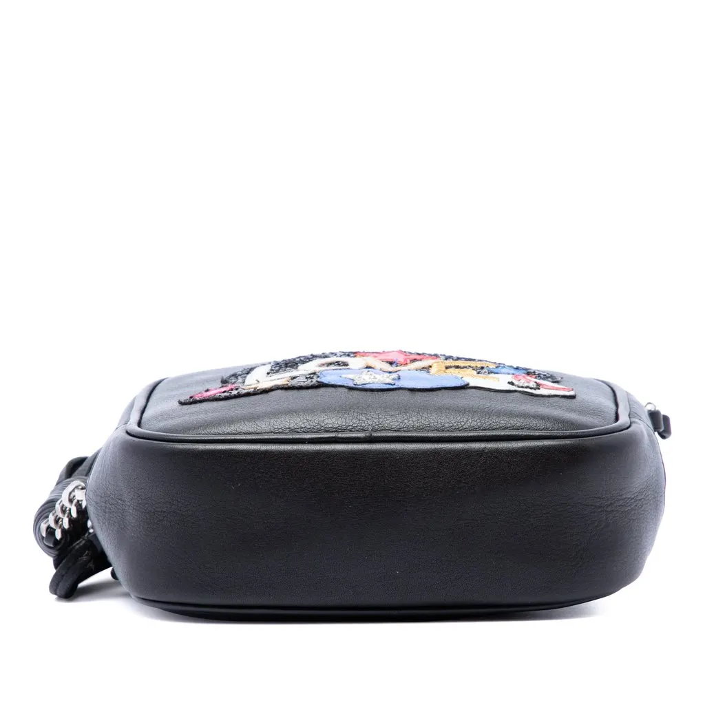 Saint Laurent Mini Embroidered Nappa Love Blogger Camera Bag Black Leather Good - Inside View