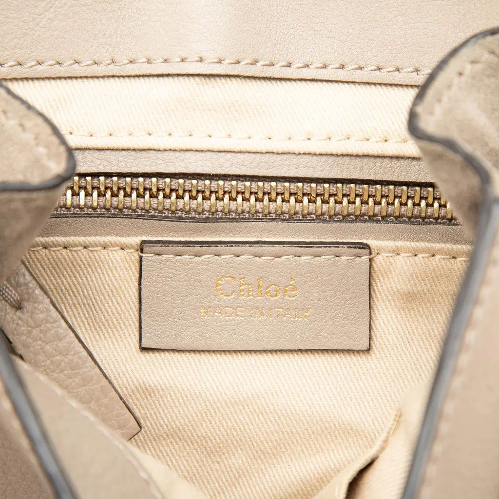 Chloé Small Calfskin and Suede Faye Backpack Brown Leather Good - Box View