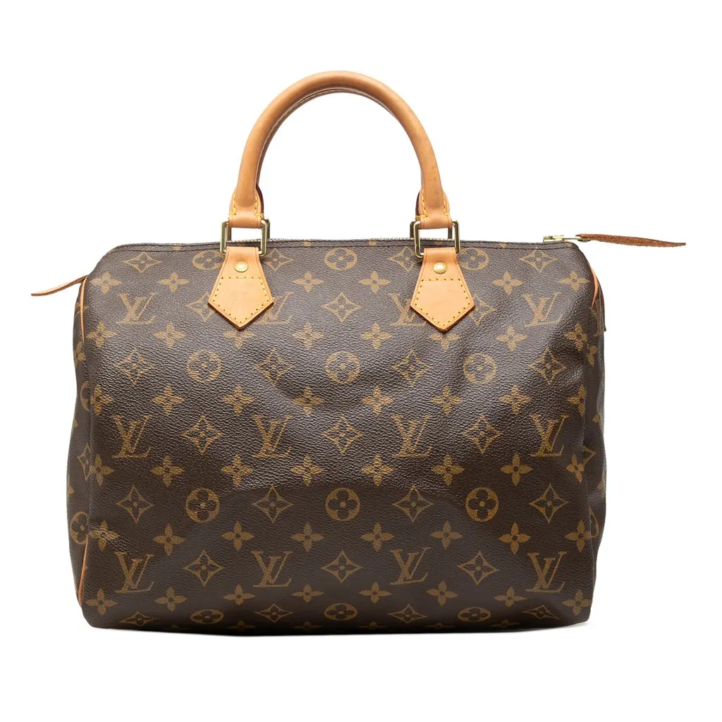 Louis Vuitton Monogram Speedy 30 Brown Good - Front View