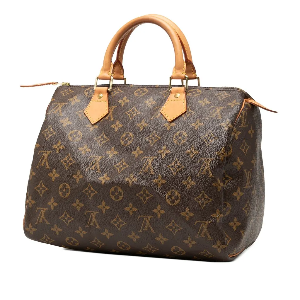 Louis Vuitton Monogram Speedy 30 Brown Good - Back View