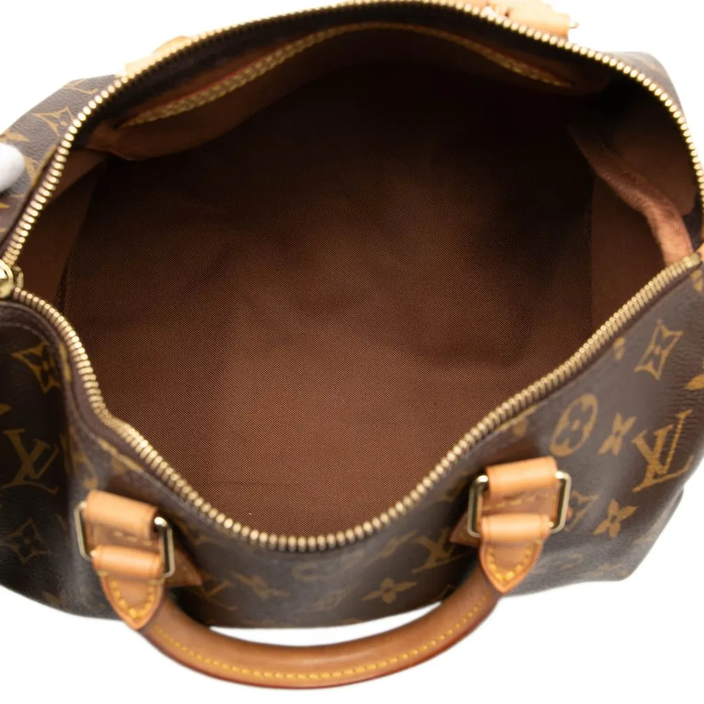 Louis Vuitton Monogram Speedy 30 Brown Good - Model View