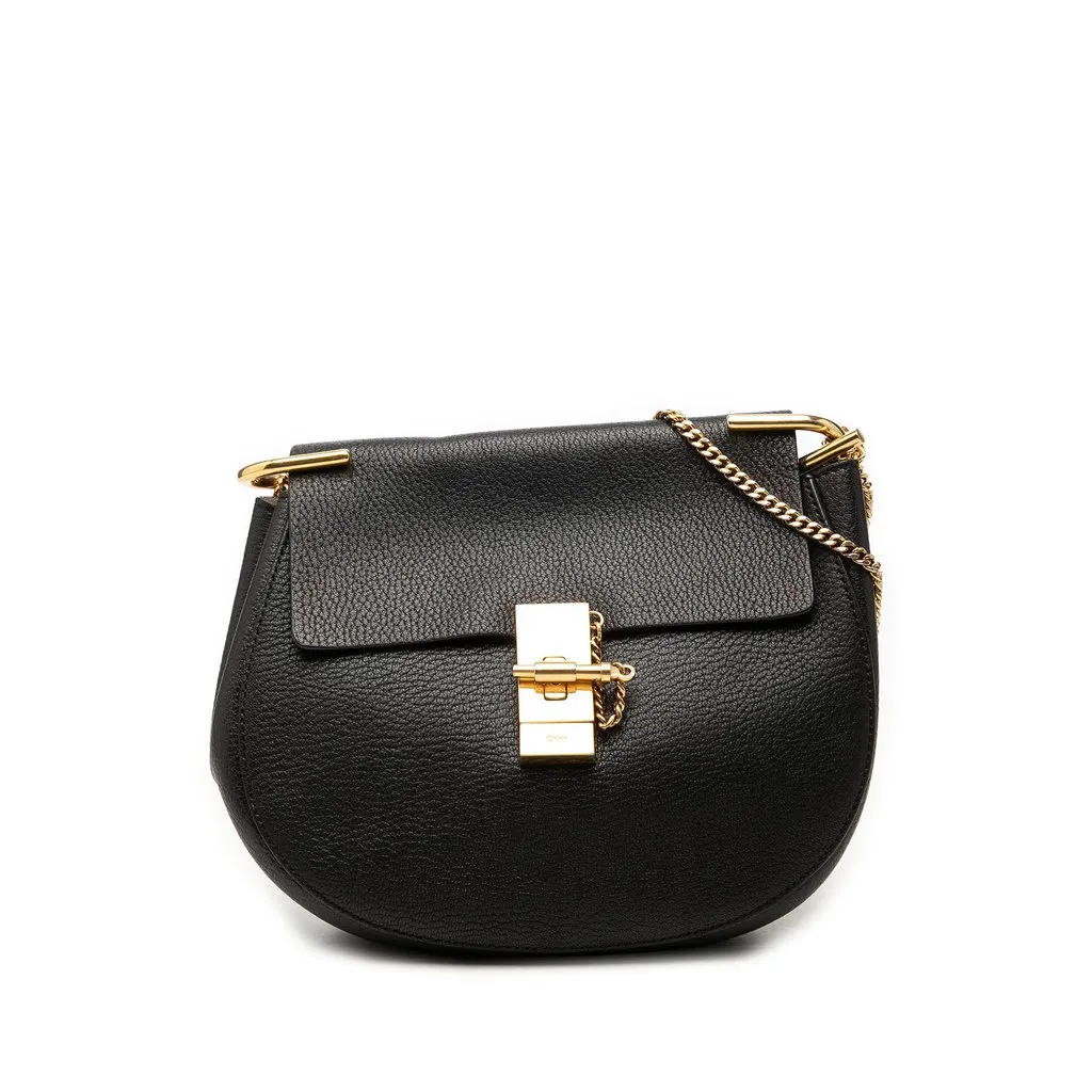 Chloé Small Leather Drew Crossbody Black Leather Very good - Front View