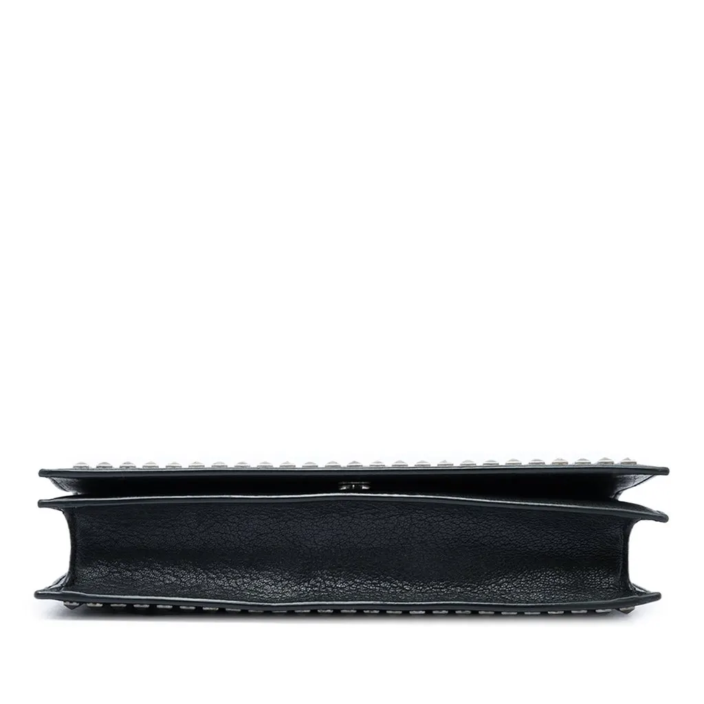 Saint Laurent Studded Leather Monogram Clutch Black Leather Very good - Inside View