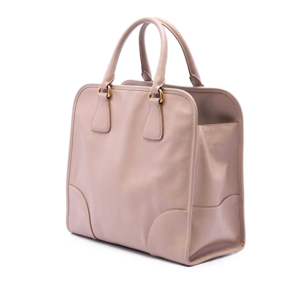 Prada Saffiano Lux Shopping Tote Pink Leather Very good - Back View