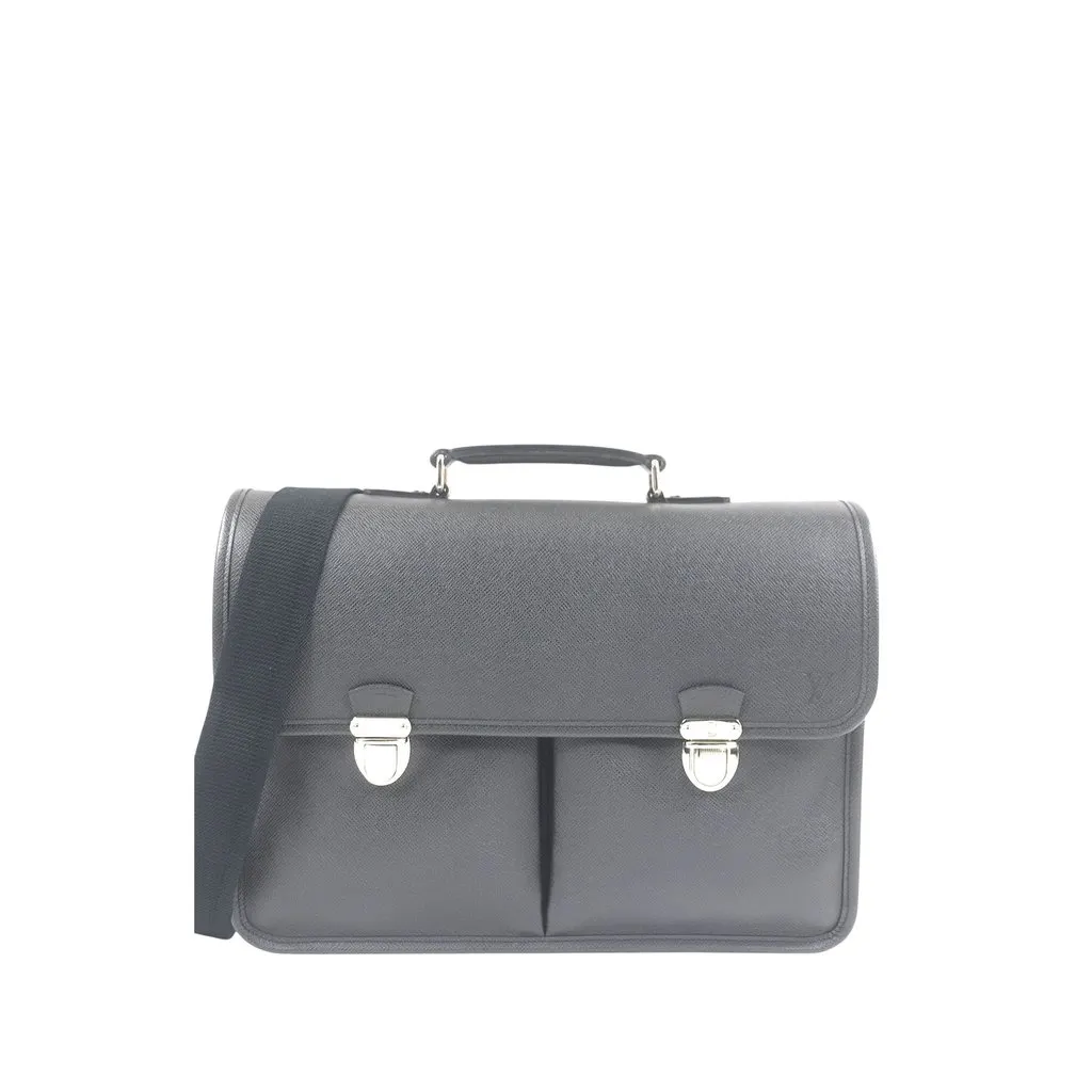 Louis Vuitton Taiga Anton Briefcase MultiColor Leather Very good - Front View