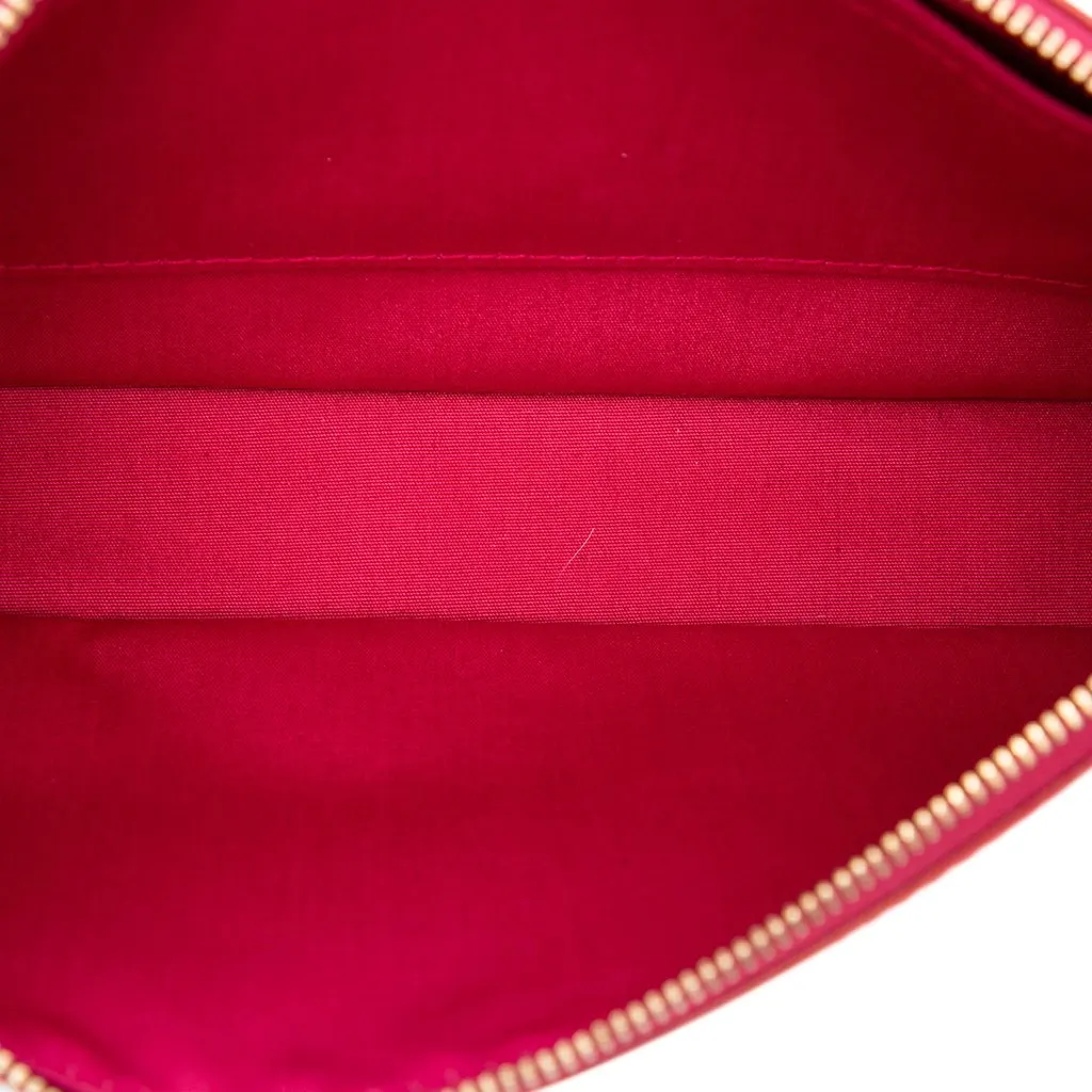 Louis Vuitton Monogram Vernis Pochette Accessoires Red Leather Very good - Model View