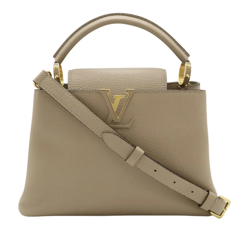 Louis Vuitton Taurillon Capucines BB Beige Leather Very good - Front View