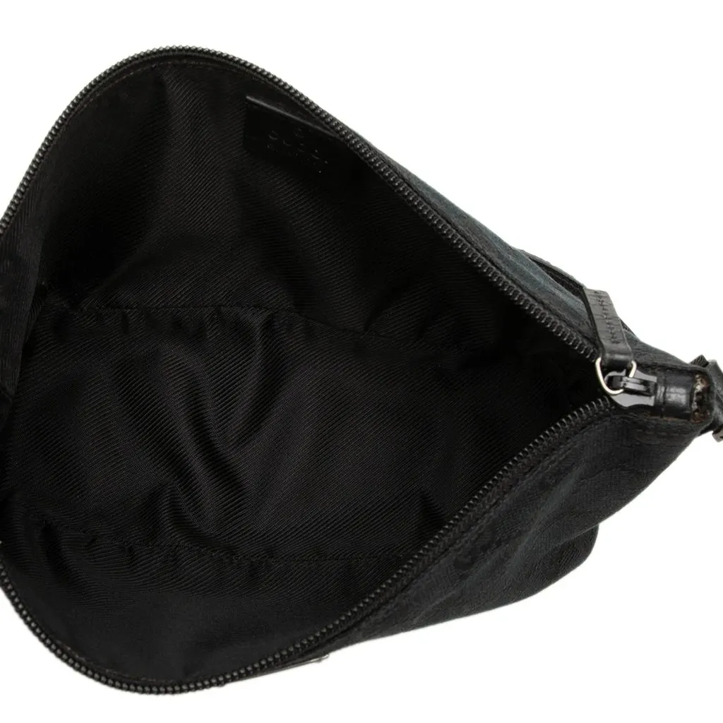 Gucci GG Canvas Web Boat Black Canvas Good - Model View
