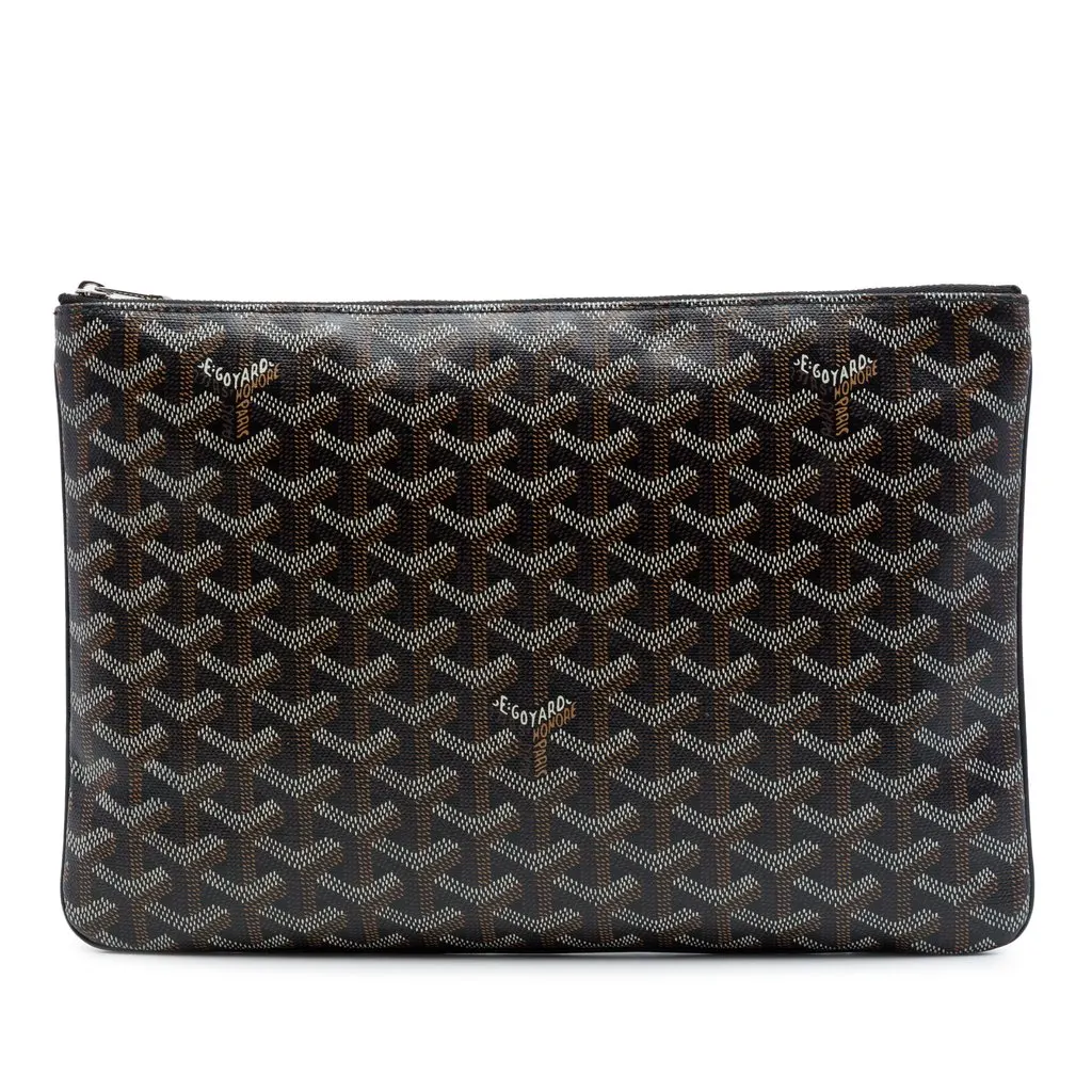 Goyard Goyardine Senat MM Black Canvas Very good - Front View