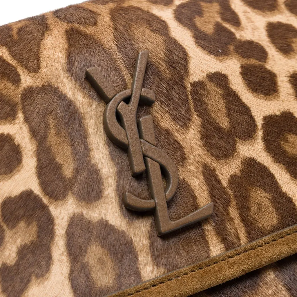 Saint Laurent Baby Pony Hair Leopard Print Niki Brown Leather Very good - Box View