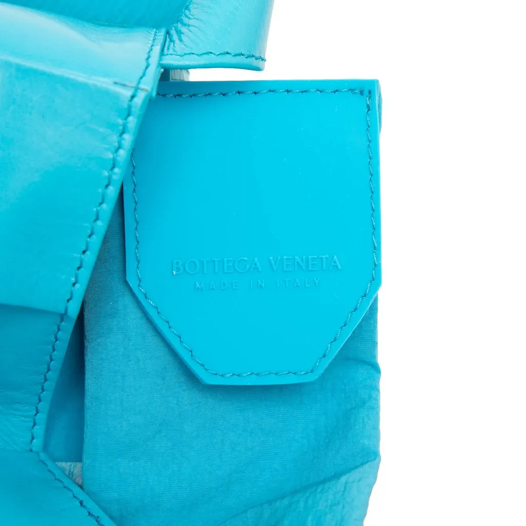 Bottega Veneta Candy Paper Calfskin Intrecciato Cassette Crossbody Blue Leather Very good - Box View
