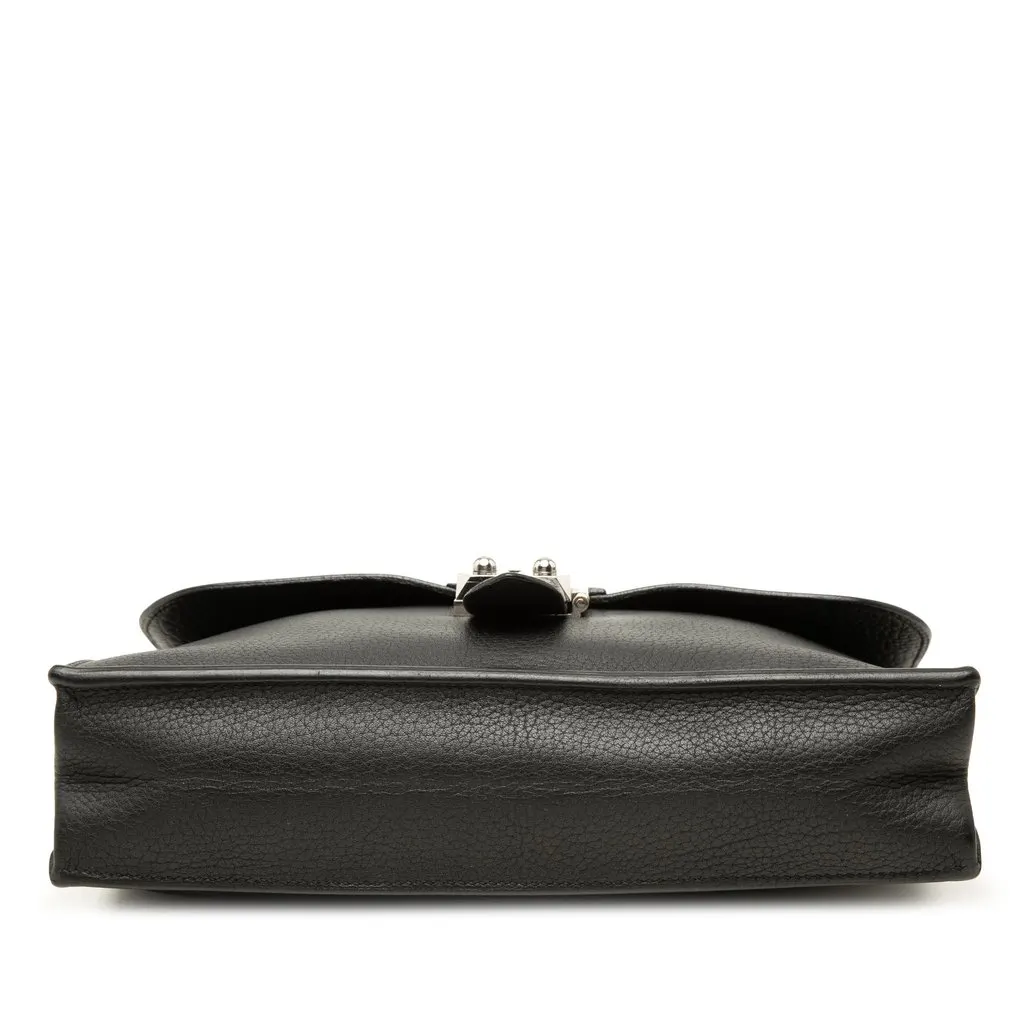 Hermès Clemence Sac a Depeches 27 Black Leather Very good - Inside View