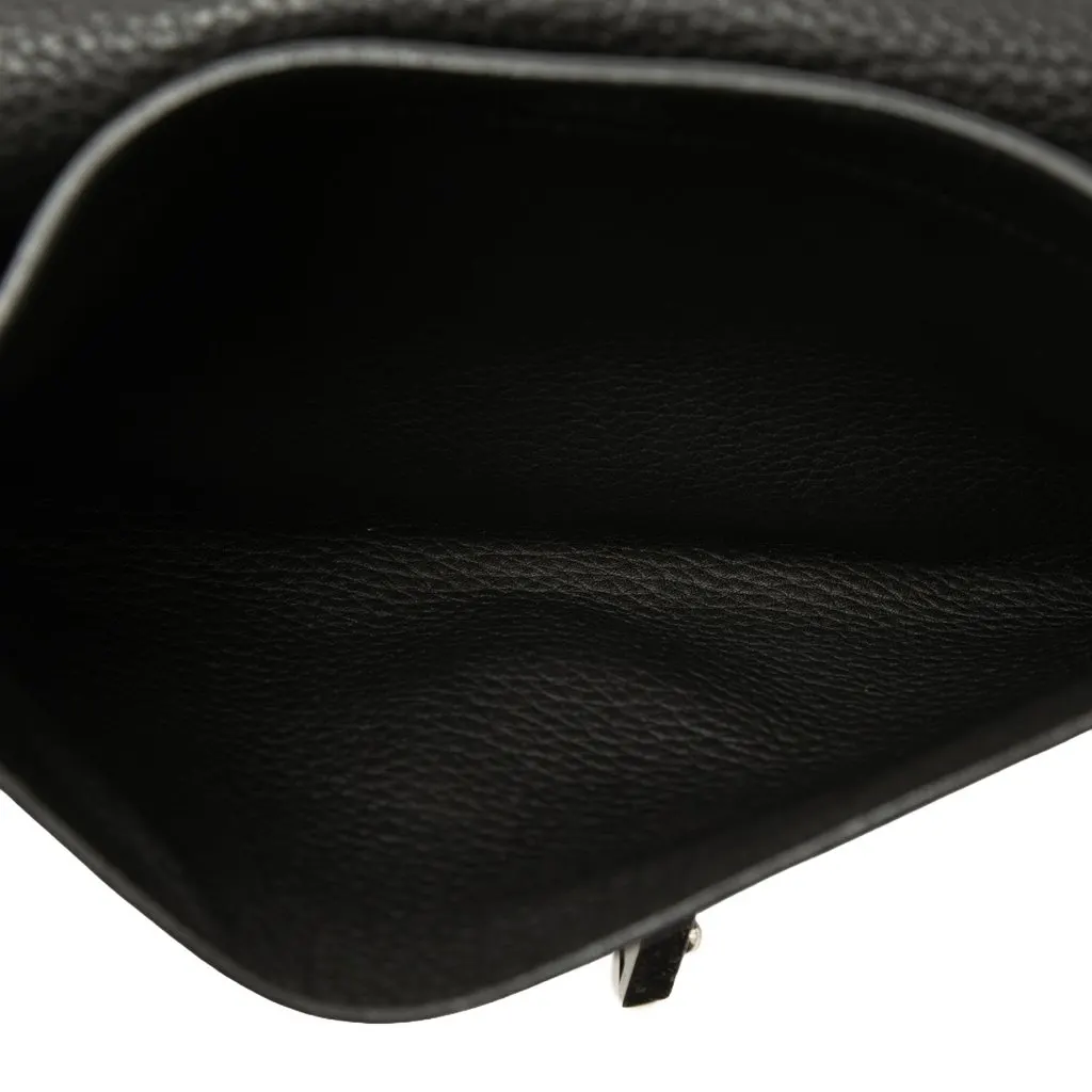 Hermès Clemence Sac a Depeches 27 Black Leather Very good - Model View