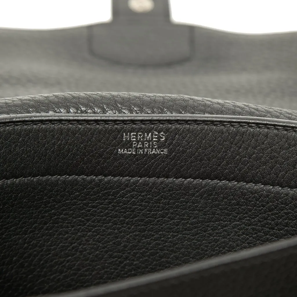 Hermès Clemence Sac a Depeches 27 Black Leather Very good - Box View