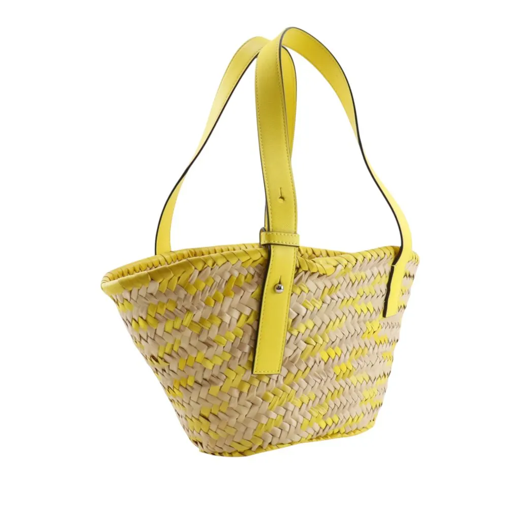 LOEWE Small Raffia Anagram Basket Tote Beige Very good - Inside View