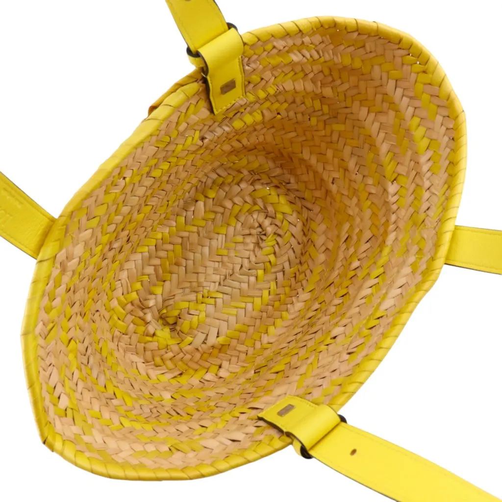 LOEWE Small Raffia Anagram Basket Tote Beige Very good - Box View