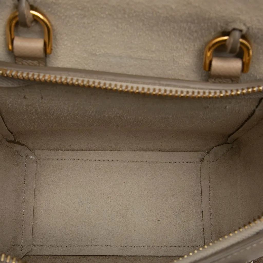 Celine Pico Grained Calfskin Belt Bag Beige Leather Very good - Model View