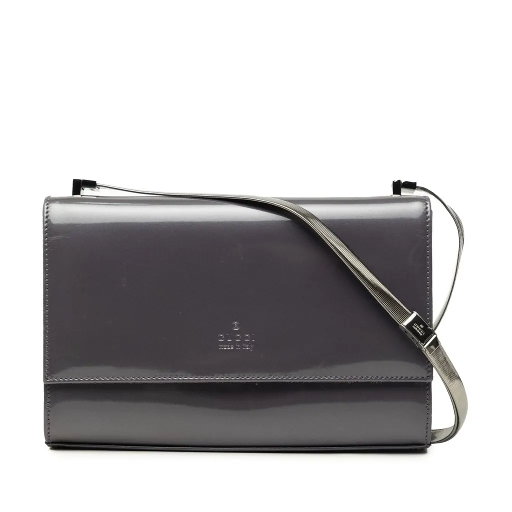 Gucci Patent Shoulder Bag MultiColor Leather Very good - Front View