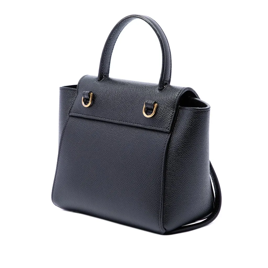 Celine Pico Grained Calfskin Belt Bag Black Leather Good - Back View