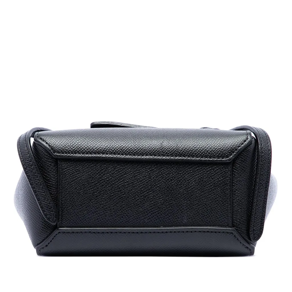 Celine Pico Grained Calfskin Belt Bag Black Leather Good - Inside View