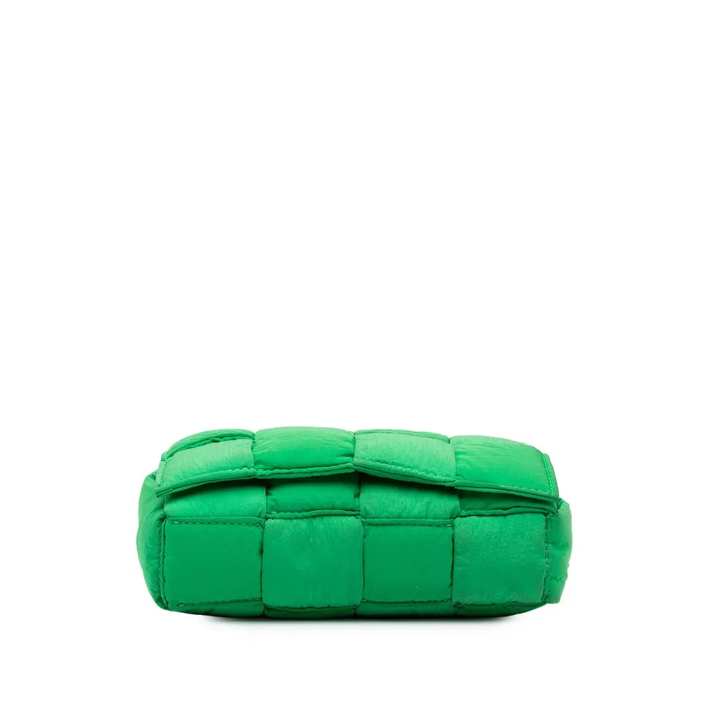 Bottega Veneta Mini Nylon Intrecciato Padded Tech Cassette Belt Bag Green Polyamide Good - Inside View