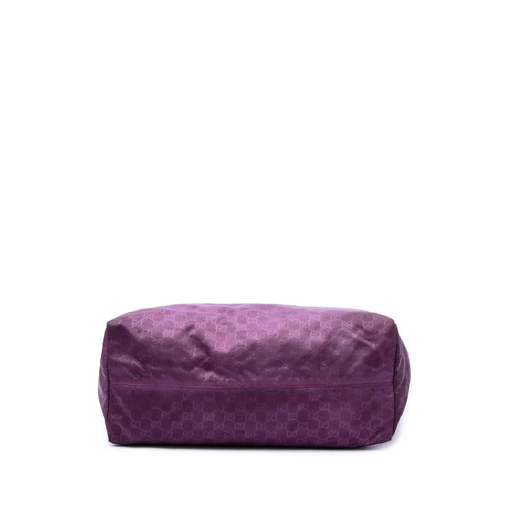 Gucci GG Nylon Travel Bag Purple Polyamide Good - Inside View