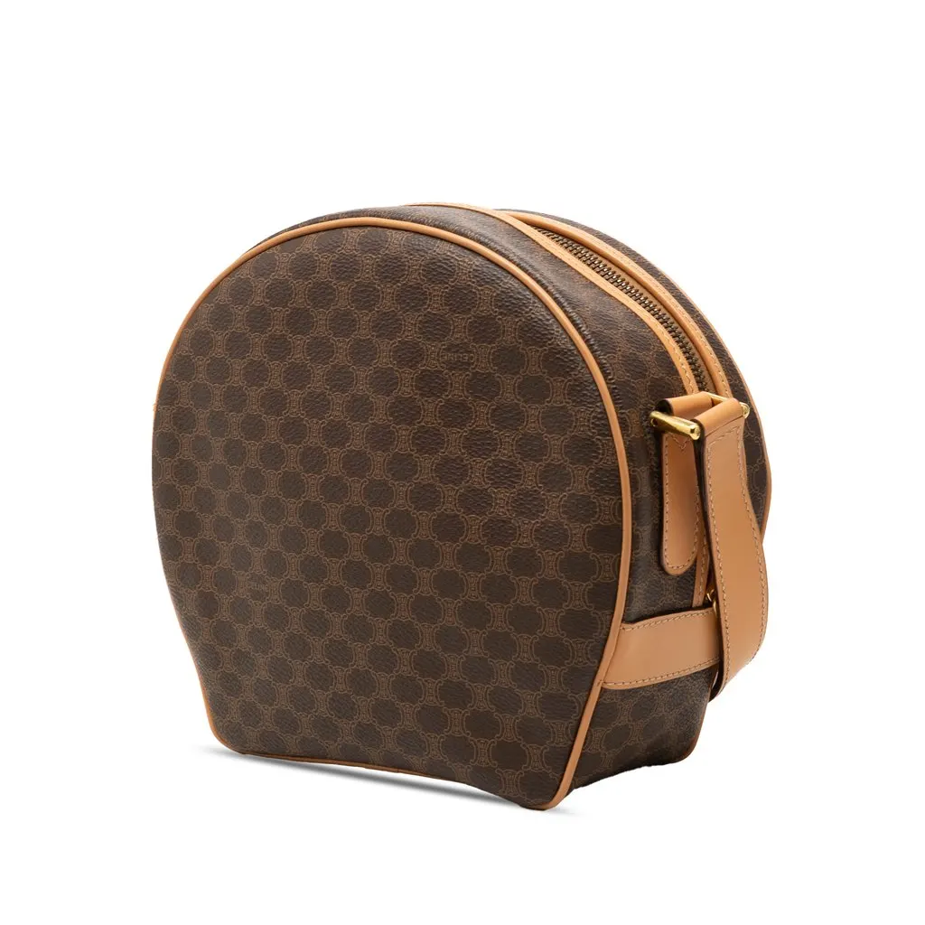 Celine Macadam Coated Canvas Crossbody Brown Very good - Back View