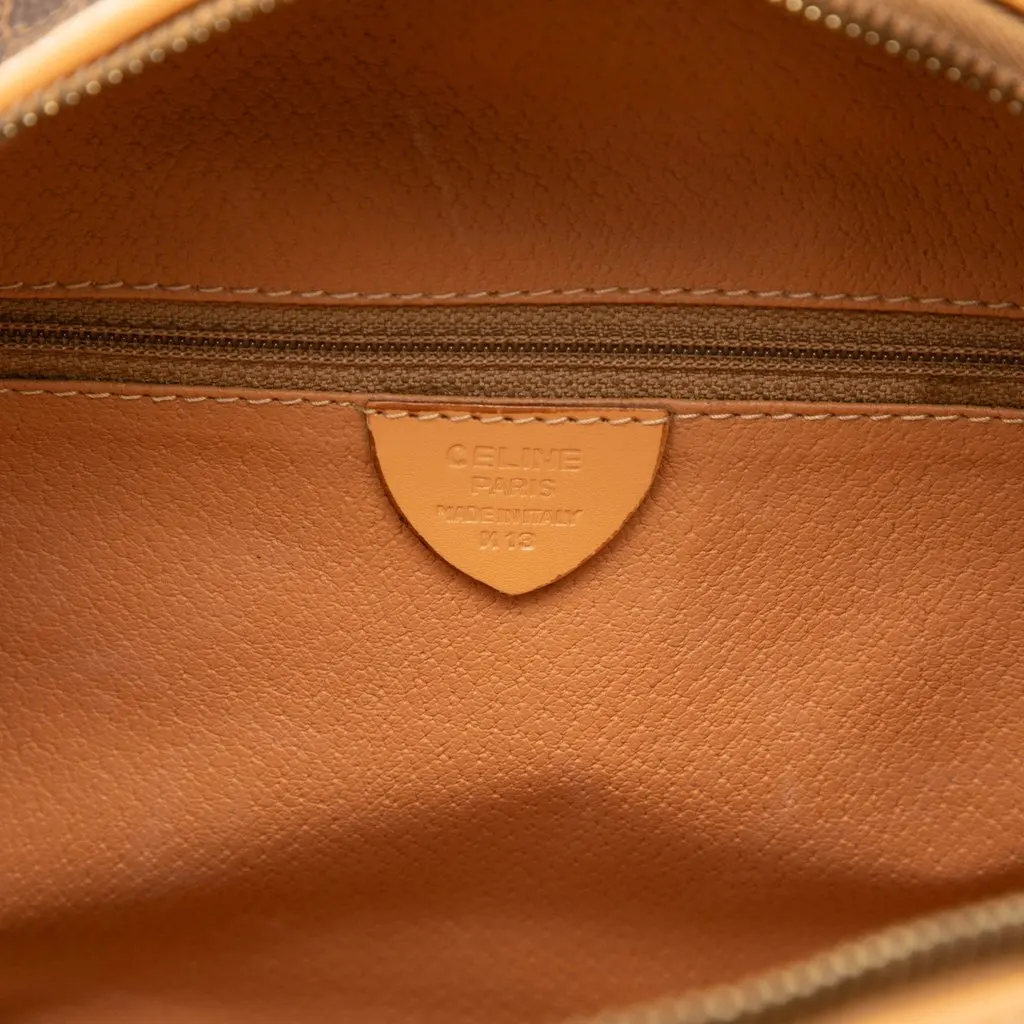 Celine Macadam Coated Canvas Crossbody Brown Very good - Box View