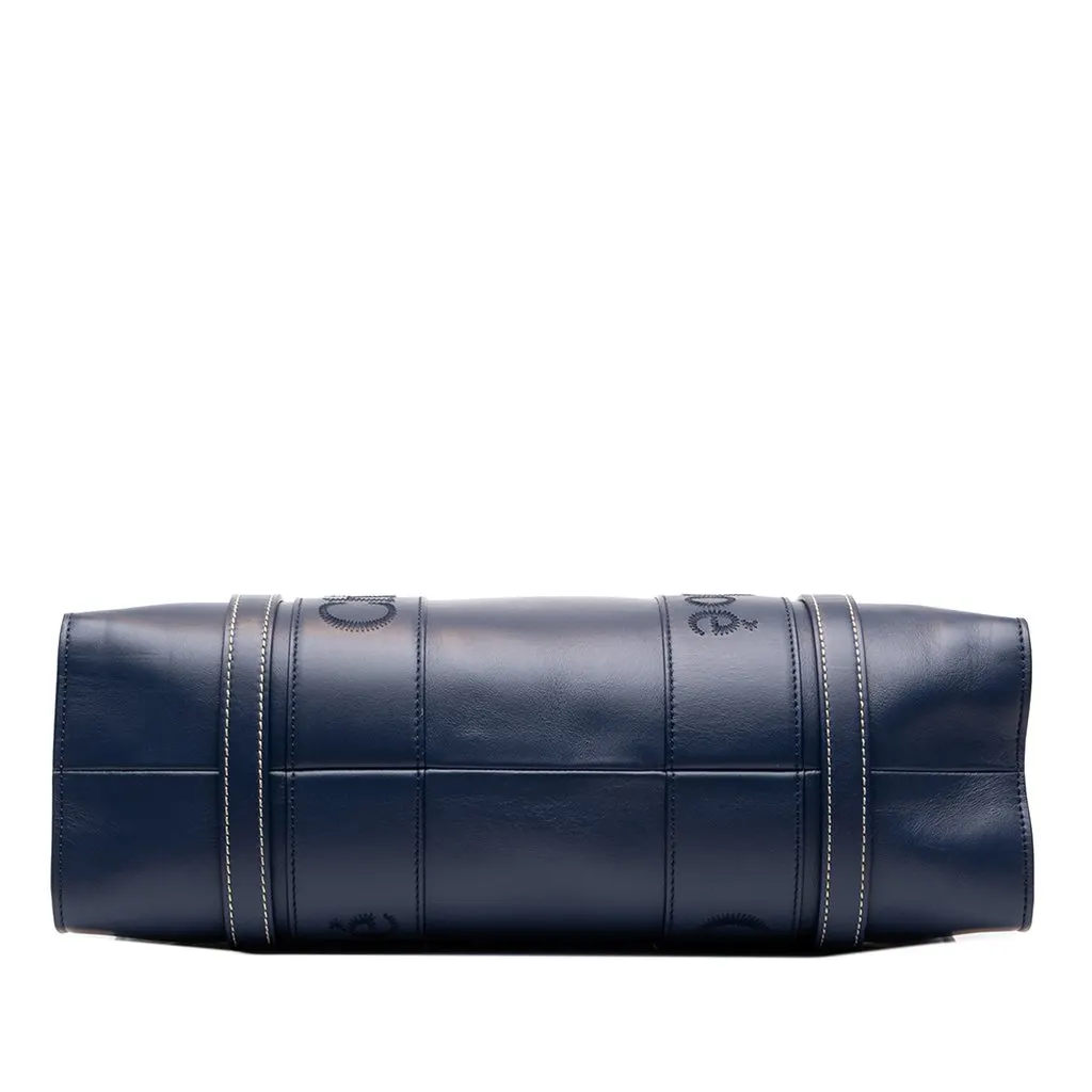 Chloé Medium Calfskin Woody Tote Blue Leather Very good - Inside View