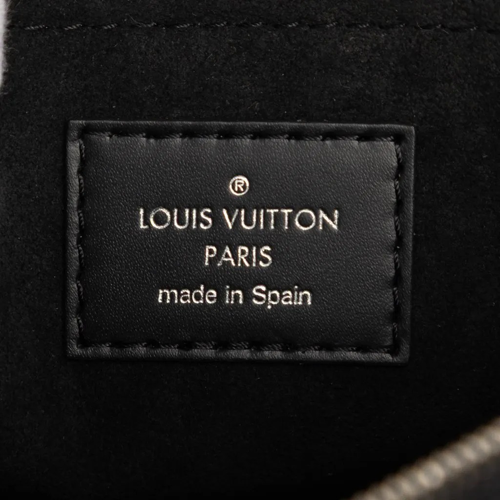 Louis Vuitton Epi Denim Neverfull Pouch Blue Leather Very good - Box View