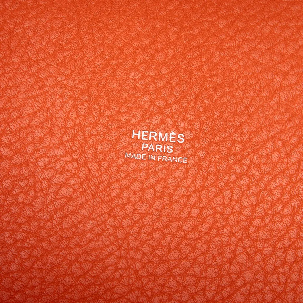 Hermès Clemence Picotin Lock 22 Orange Leather Very good - Box View
