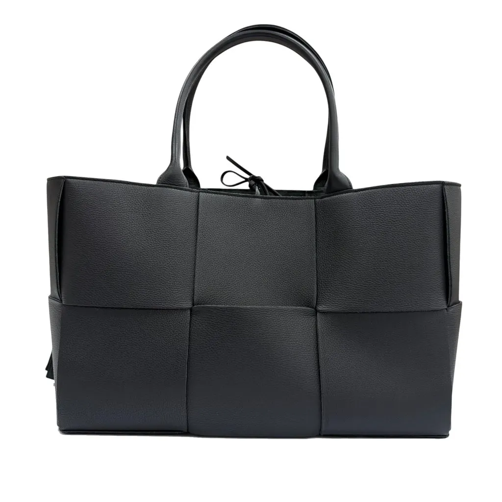 Bottega Veneta Medium Grained Calfskin Maxi Intrecciato Arco Tote Black Leather Very good - Inside View