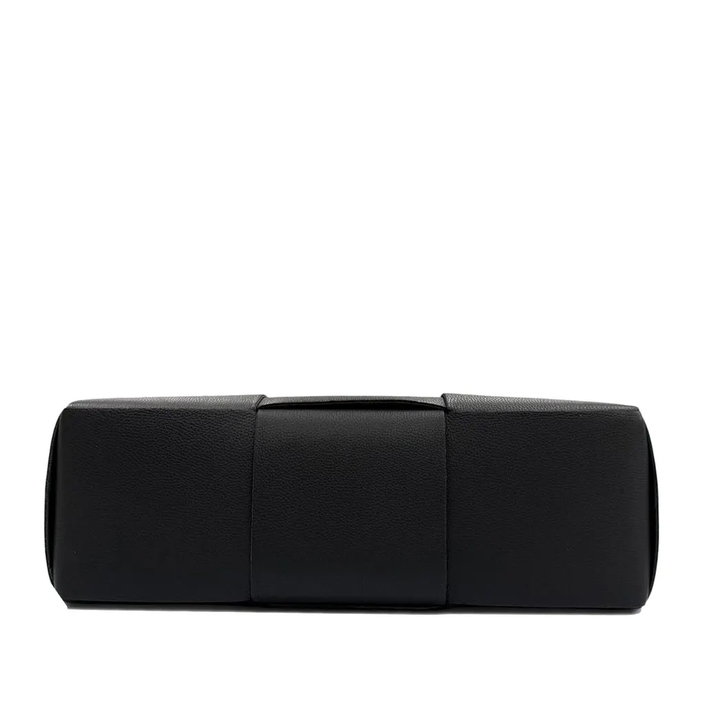 Bottega Veneta Medium Grained Calfskin Maxi Intrecciato Arco Tote Black Leather Very good - Model View