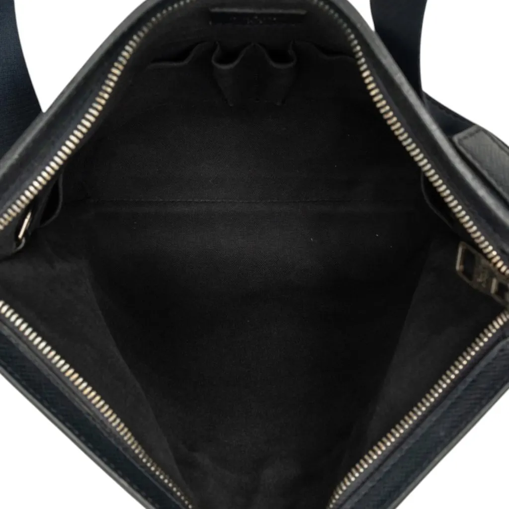 Louis Vuitton Taiga Sasha Blue Leather Good - Model View