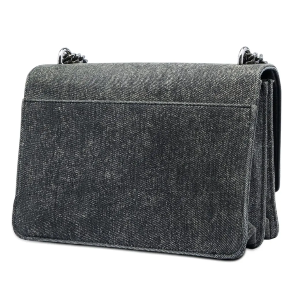 Saint Laurent Medium Denim Monogram Sunset Crossbody MultiColor Denim Very good - Back View