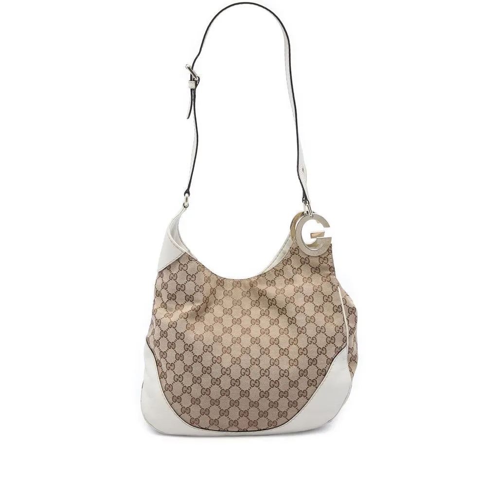 Gucci GG Canvas Charlotte Crossbody Beige Very good - Front View