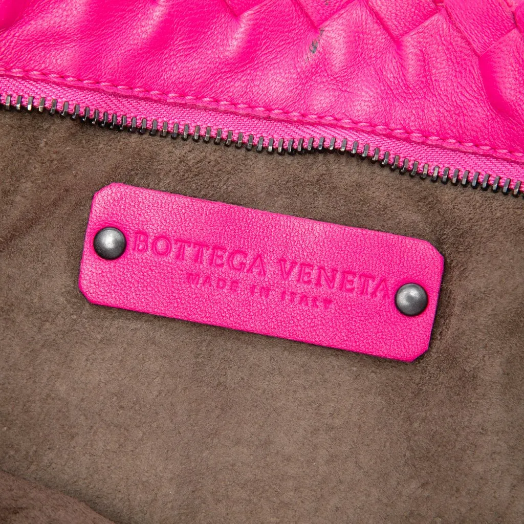 Bottega Veneta Intrecciato Trimmed Bicolor Nappa Clutch Beige Leather Very good - Box View