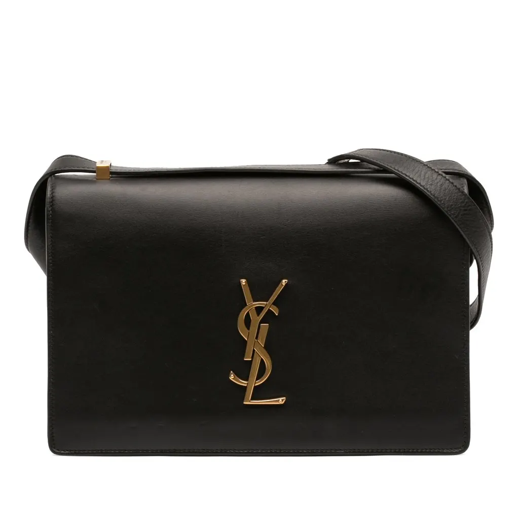 Saint Laurent Small Calfskin Dylan Crossbody Black Leather Very good - Front View
