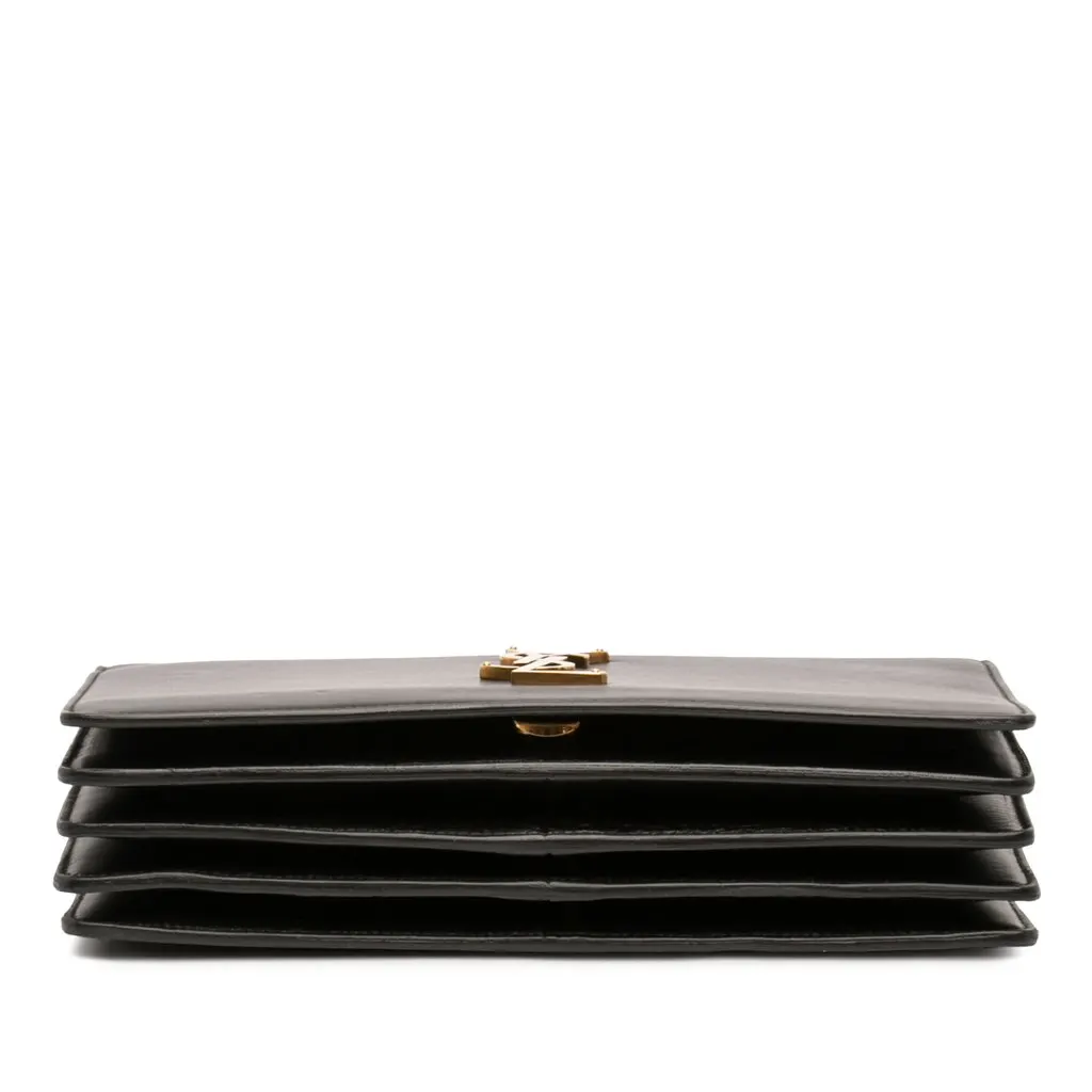 Saint Laurent Small Calfskin Dylan Crossbody Black Leather Very good - Inside View