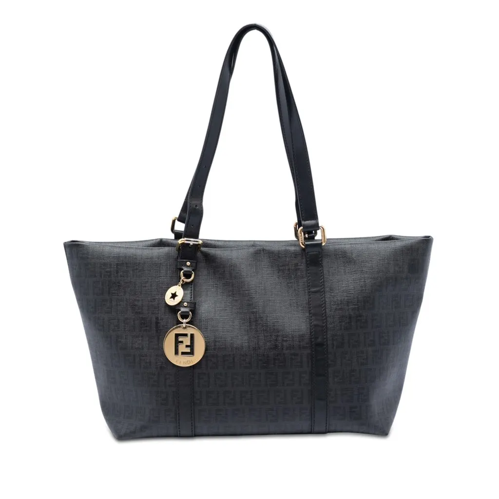 Fendi Zucchino Coated Canvas Superstar Tote MultiColor Very good - Front View