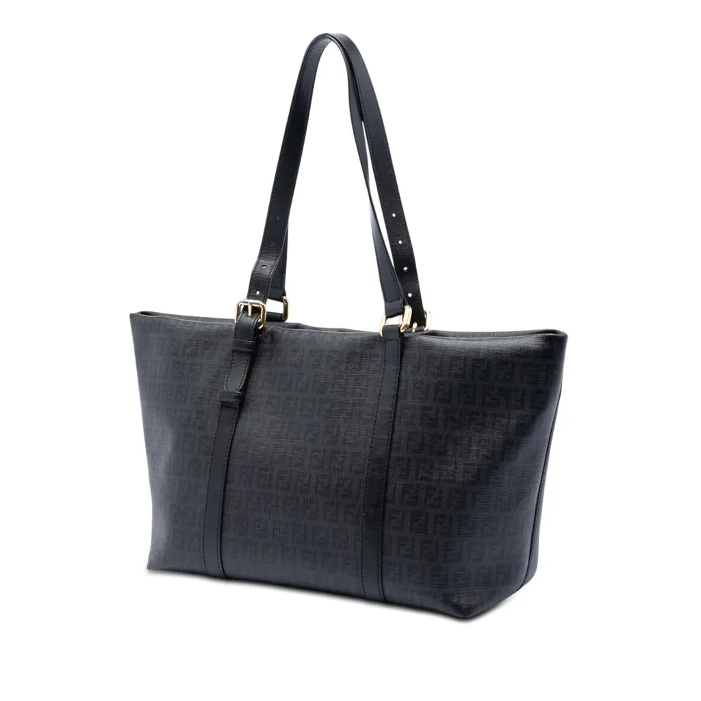 Fendi Zucchino Coated Canvas Superstar Tote MultiColor Very good - Back View