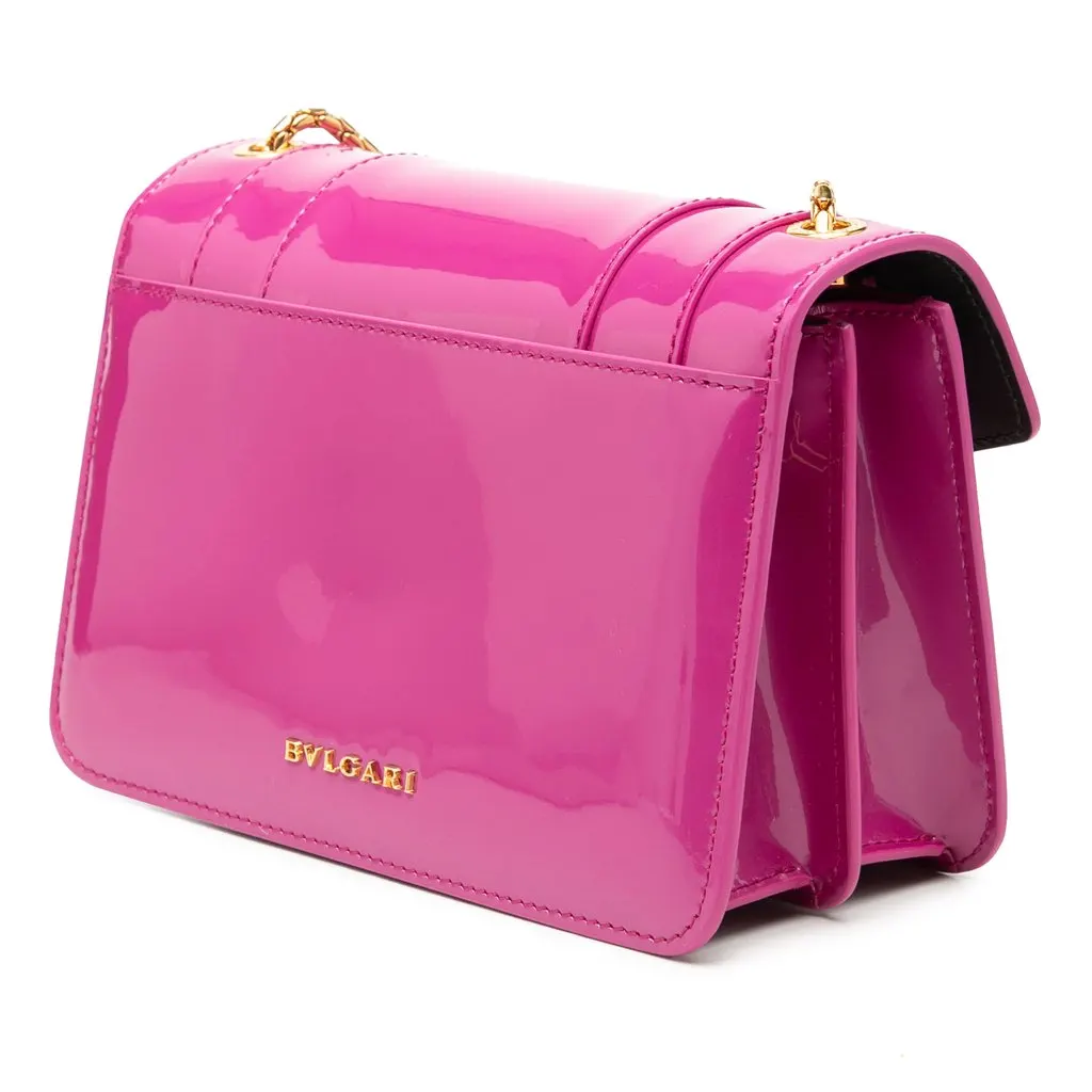 Bvlgari Patent Serpenti Forever Crossbody Pink Leather Very good - Back View