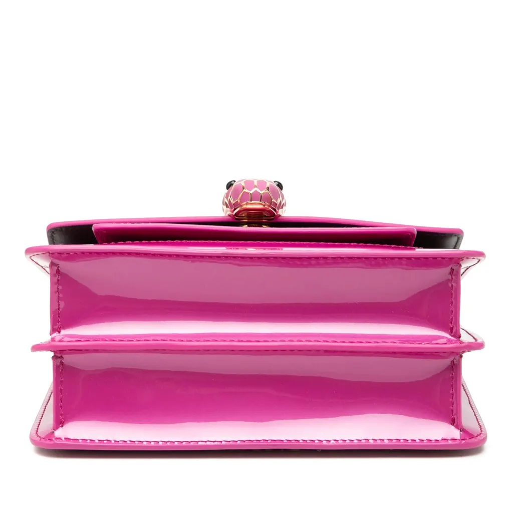 Bvlgari Patent Serpenti Forever Crossbody Pink Leather Very good - Inside View